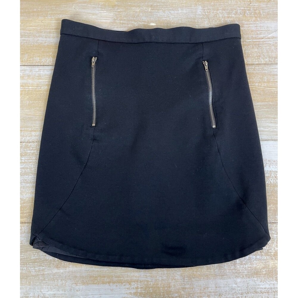 Tiger of Sweden Women's Black Lined Skirt Size EU 38 Zip Pockets